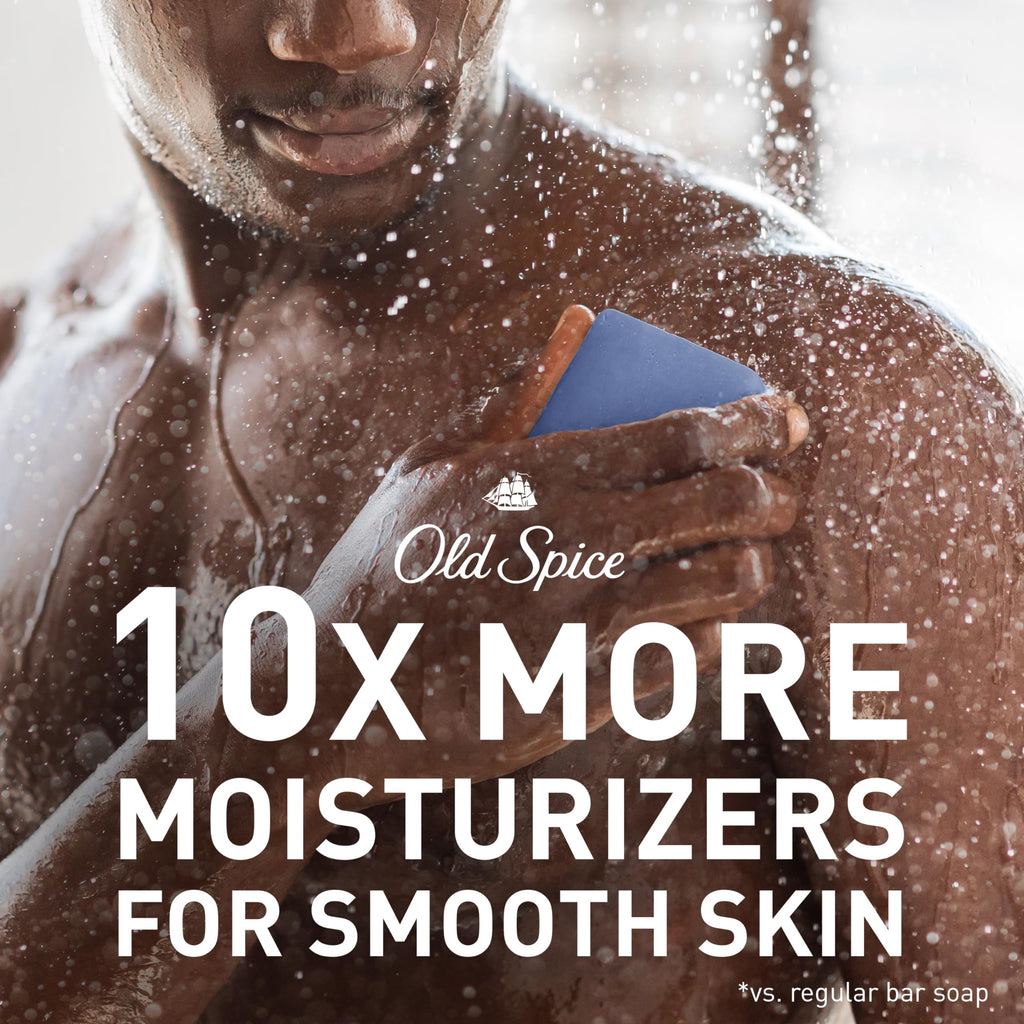 Old Spice Seas the Day Premium Bar Soap – Eucalyptus & Coconut Cream, Plant-Based Cleanser (Pack of 6)