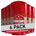 Old Spice Steel Titan Invisible Solid Deodorant for Men – Aged Oak, 24/7 Protection (2.6 oz, Pack of 6)
