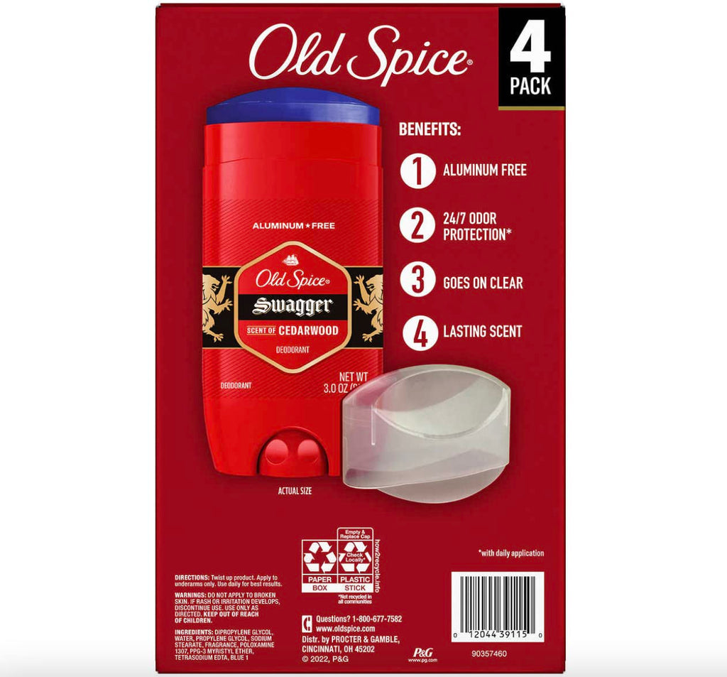 Old Spice Swagger Aluminum Free Deodorant 3 oz — 4 Pack | binoa