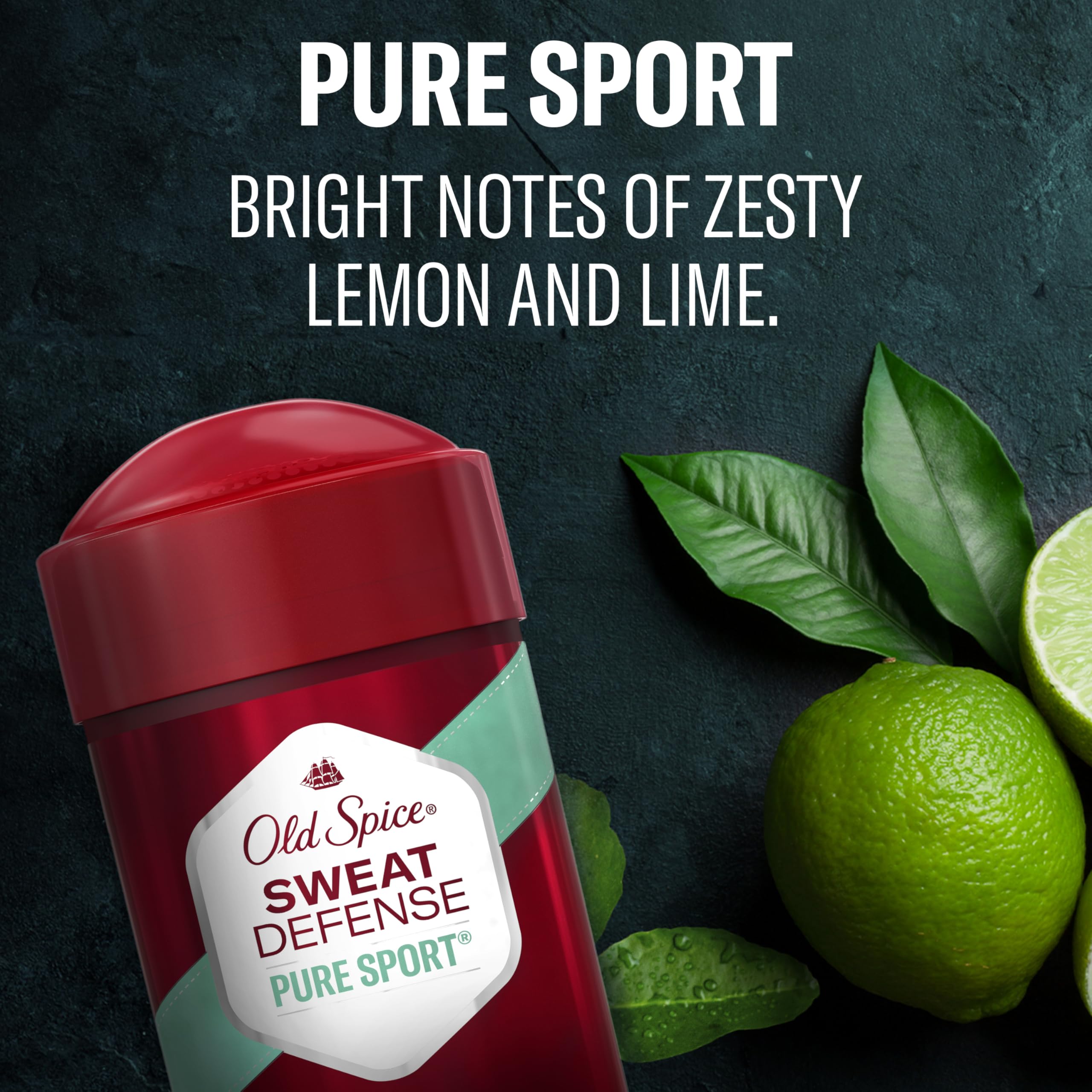 Old Spice Sweat Defense Soft Solid Antiperspirant & Deodorant – 2-Pack, Lemon-Lime, 48 Hour Protection