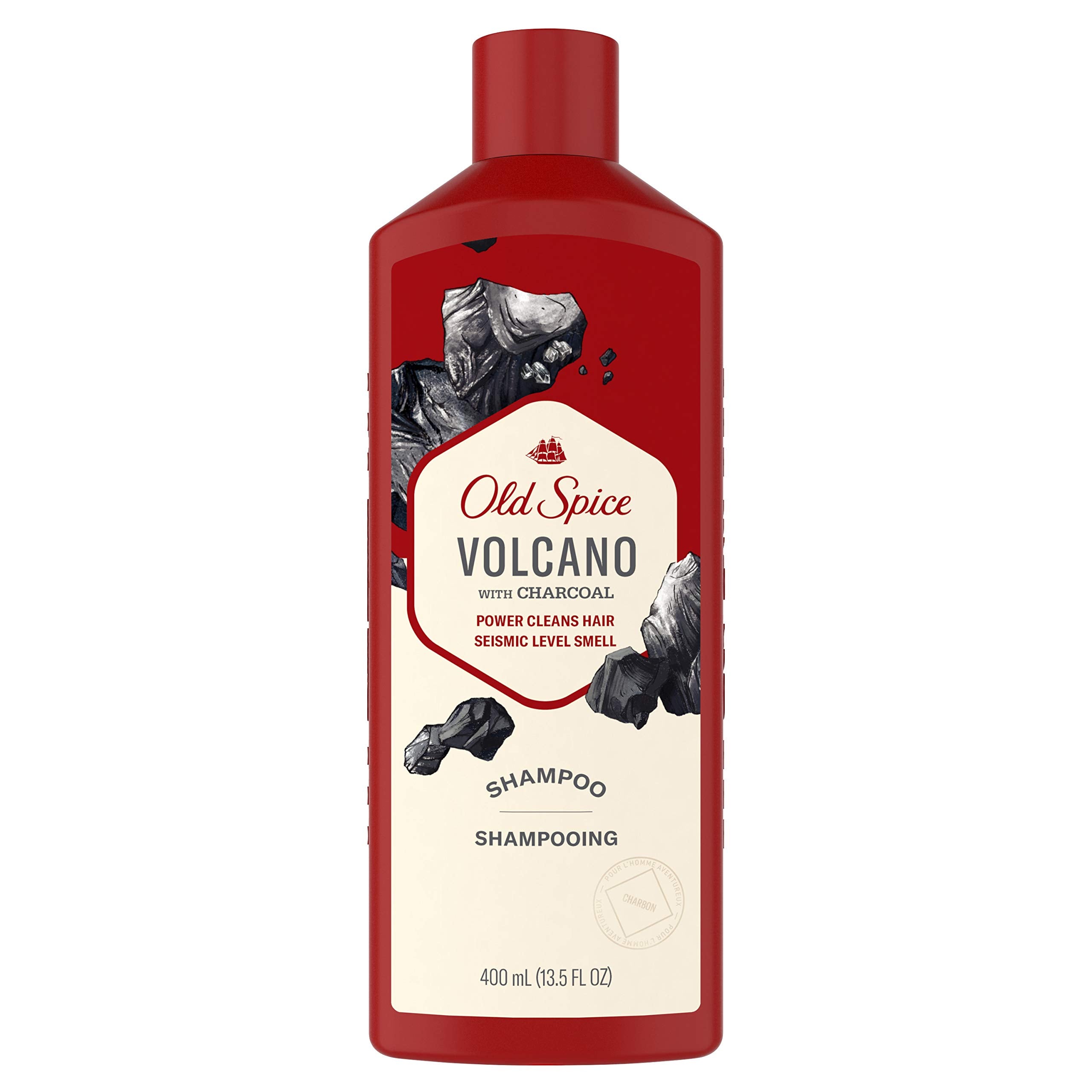 Old Spice Volcano with Charcoal Shampoo – Barbershop-Quality Cleanse