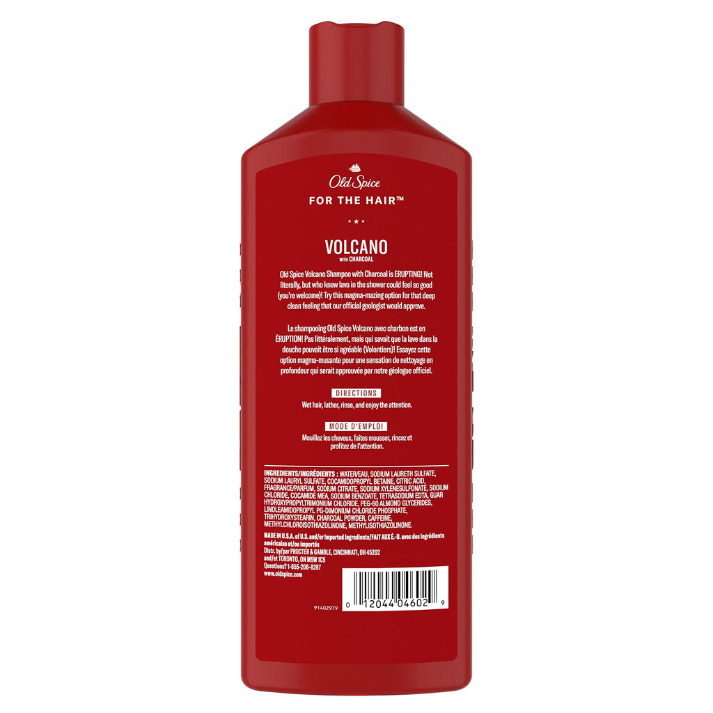 Old Spice Volcano with Charcoal Shampoo – Barbershop-Quality Cleanse