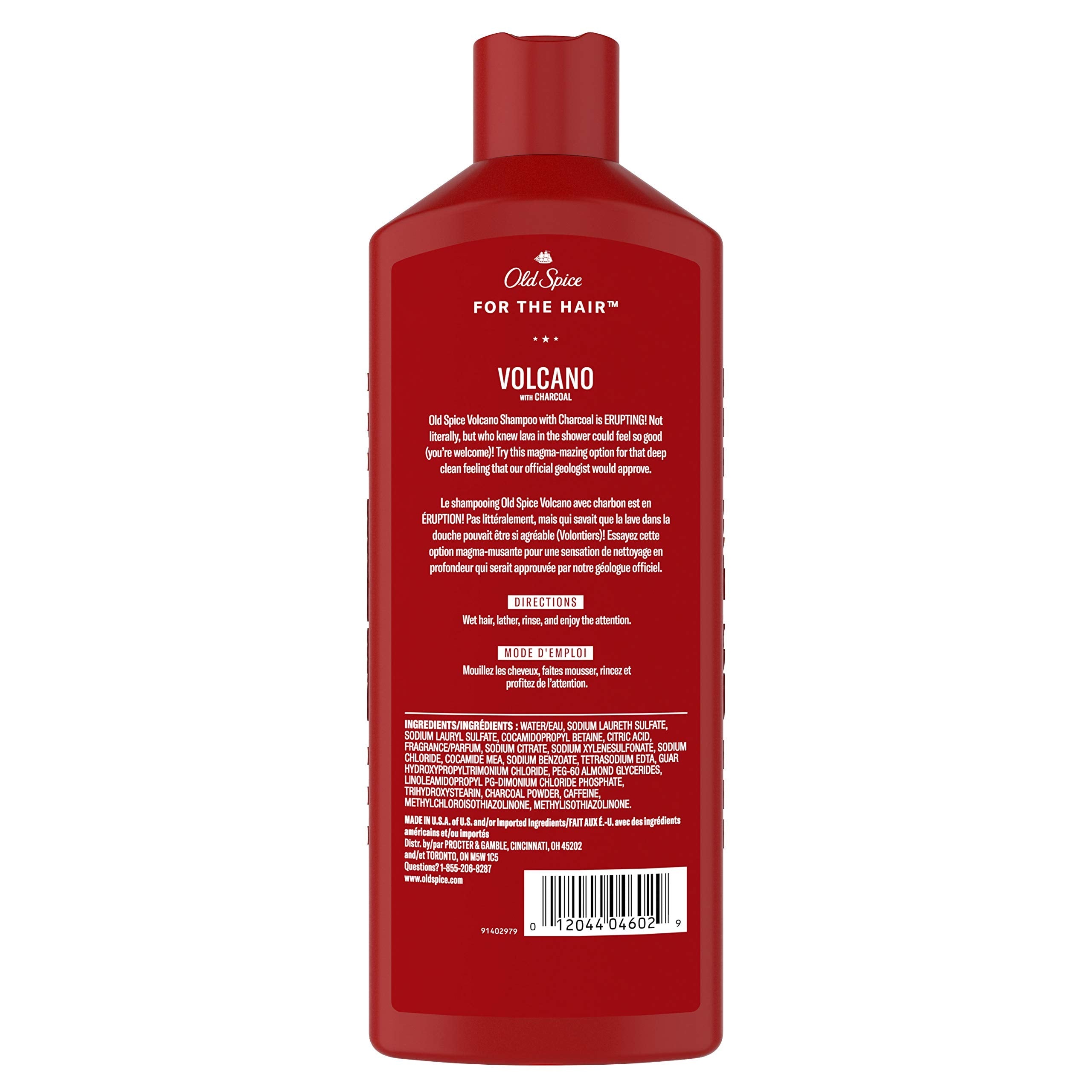 Old Spice Volcano with Charcoal Shampoo – Barbershop-Quality Cleanse