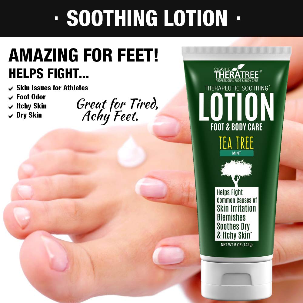 Oleavine Tea Tree Lotion with Neem Oil for Foot & Body
