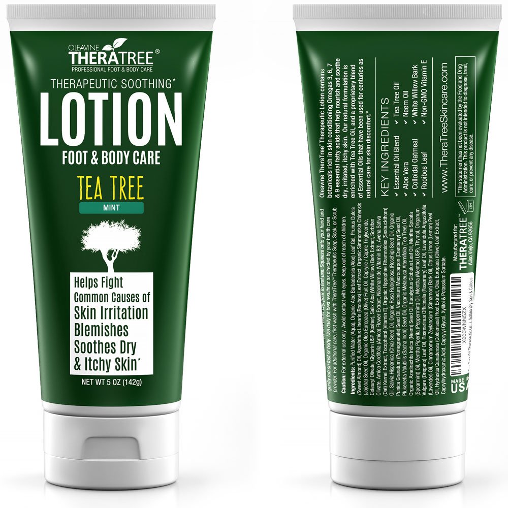 Oleavine Tea Tree Lotion with Neem Oil for Foot & Body