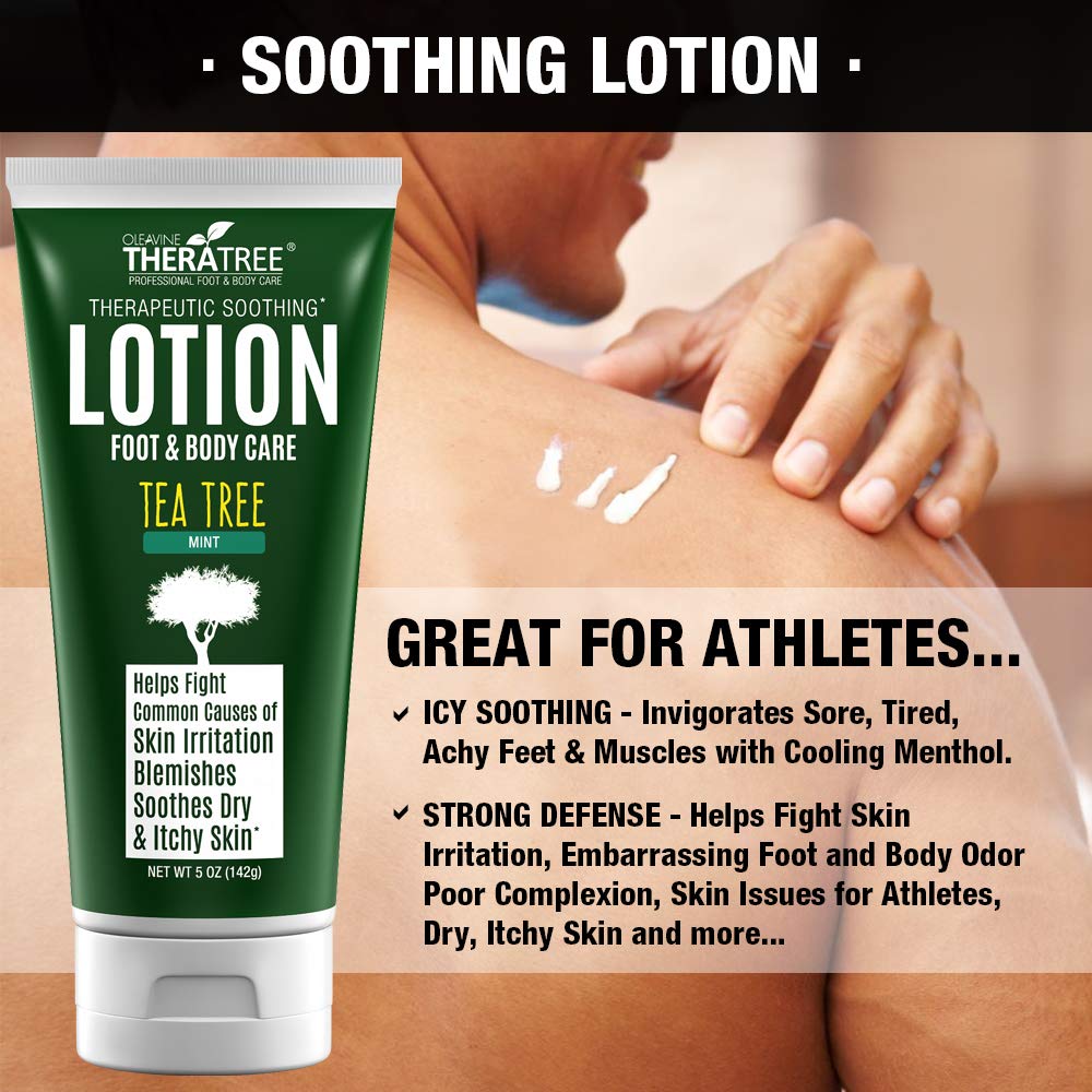 Oleavine Tea Tree Lotion with Neem Oil for Foot & Body