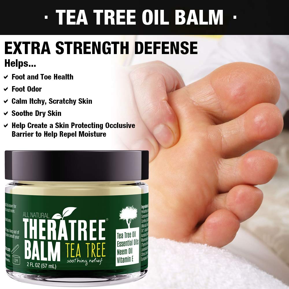 Oleavine TheraTree Tea Tree Oil Balm with Neem Oil – Soothe Dry, Itchy Skin and Irritation