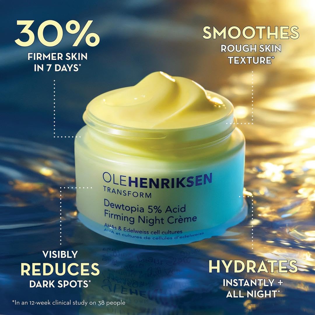 OLEHENRIKSEN Dewtopia 5% AHA Firming Night Crème – Hydration, Exfoliation & Even Tone