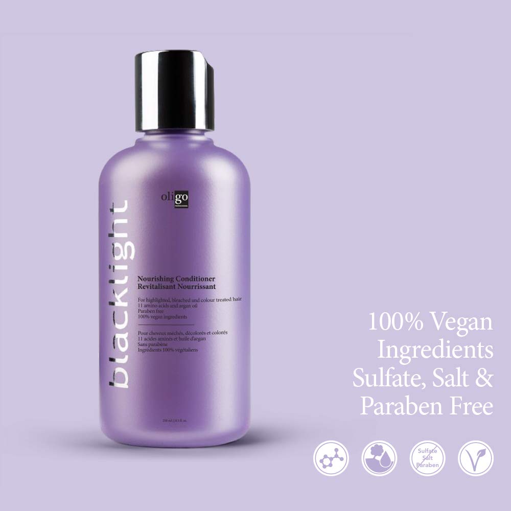 Oligo Professionnel Blacklight Nourishing Conditioner for Blondes – Sulfate-Free, Vegan, Argan Oil Hydration – 8.5 oz