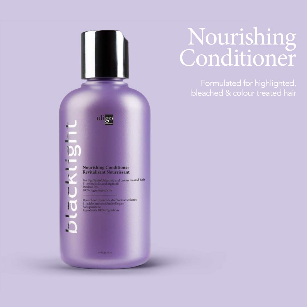 Oligo Professionnel Blacklight Nourishing Conditioner for Blondes – Sulfate-Free, Vegan, Argan Oil Hydration – 8.5 oz