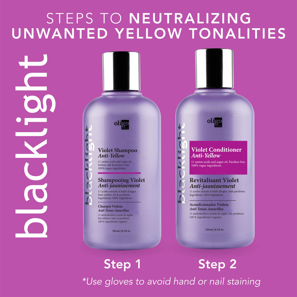 Oligo Professionnel Blacklight Violet Conditioner — Purple Toner for Blondes, Vegan, 8.5oz