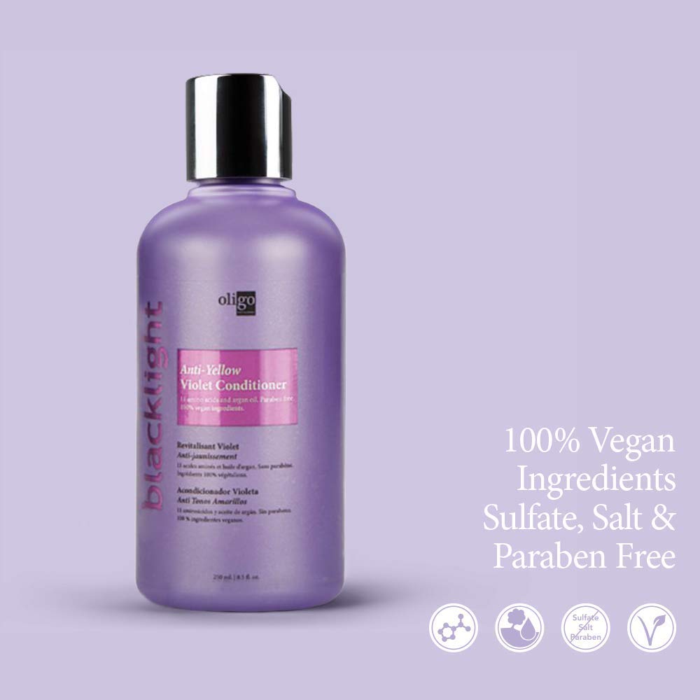 Oligo Professionnel Blacklight Violet Conditioner — Purple Toner for Blondes, Vegan, 8.5oz
