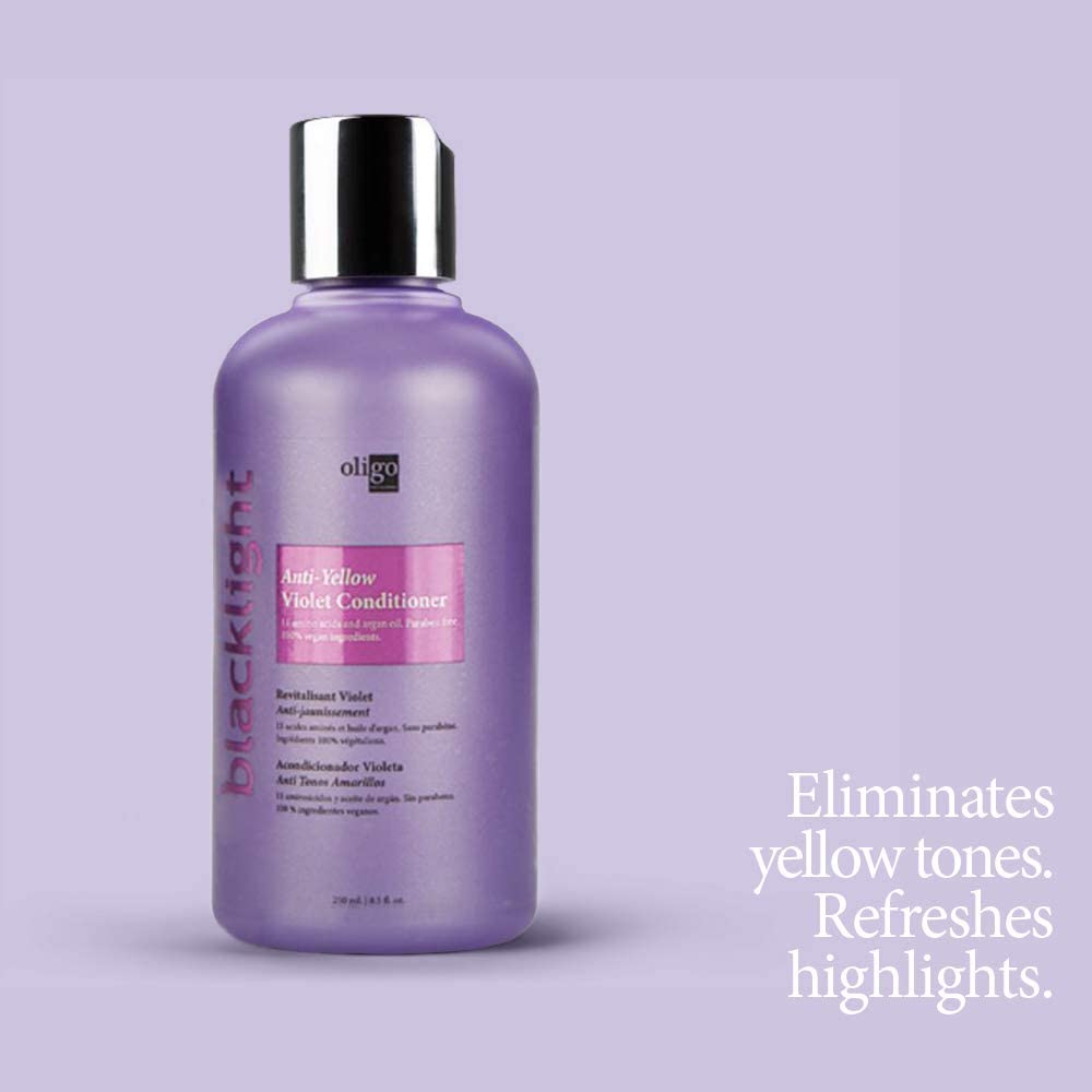 Oligo Professionnel Blacklight Violet Conditioner — Purple Toner for Blondes, Vegan, 8.5oz