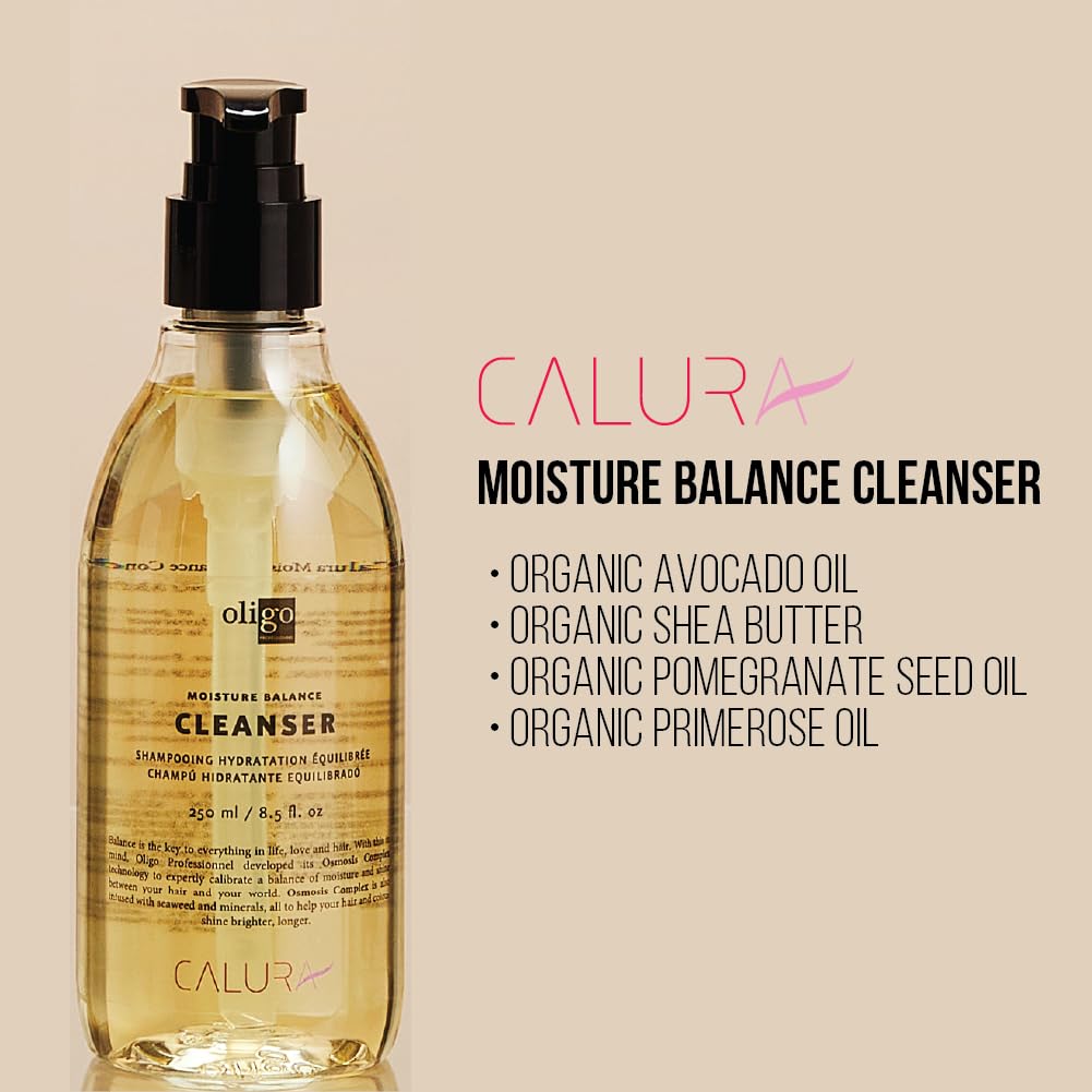 Oligo Professionnel Calura Moisture Balance Cleanser – Sulfate Free Shampoo, Vegan & Color Safe | 8.5oz