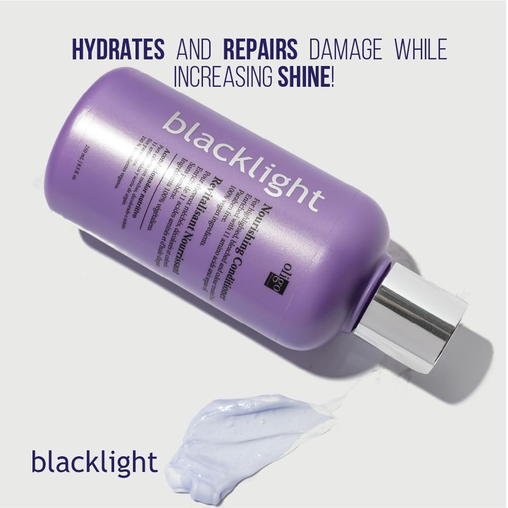 Oligo Professionnel Blacklight Nourishing Shampoo & Conditionner Duo for Blondes – Sulfate-Free, Vegan, Argan Oil Hydration