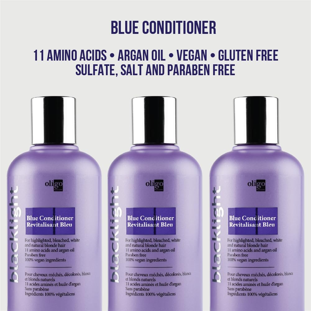 Oligo Professionnel Blacklight Blue Conditioner for Blondes – Vegan, Hydrating, Anti-Brass, 8.5 oz