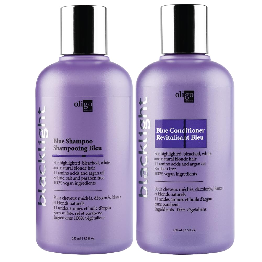 Oligo Professionnel Blacklight Blue Shampoo & Conditioner Duo – Sulfate-Free, Vegan for Blondes