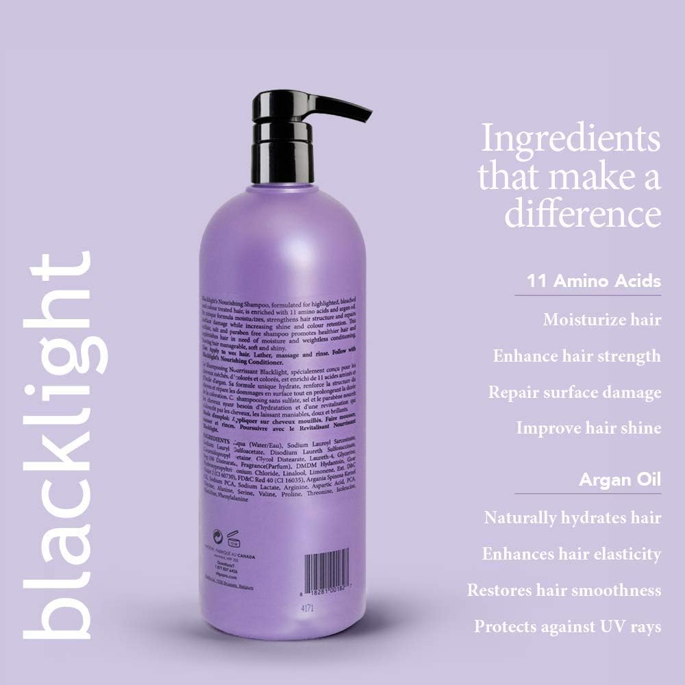 Oligo Professionnel Blacklight Nourishing Shampoo – Sulfate-Free, Color-Treated Hair with Argan Oil | 32 oz