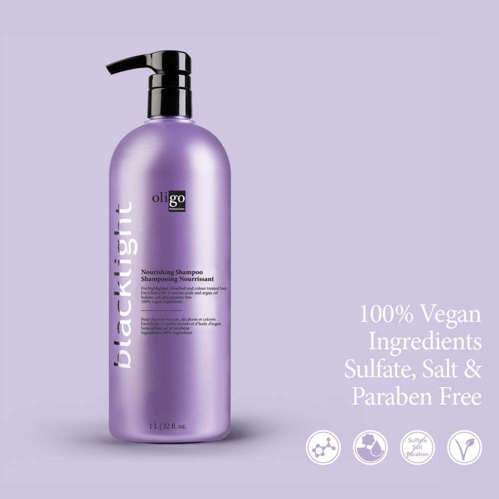 Oligo Professionnel Blacklight Nourishing Shampoo – Sulfate-Free, Color-Treated Hair with Argan Oil | 32 oz