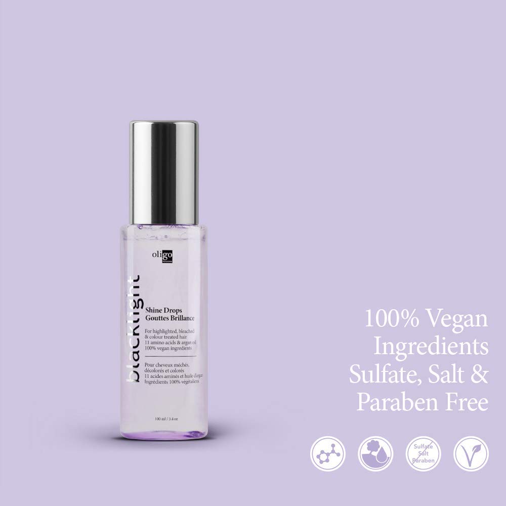 Oligo Professionnel Blacklight Shine Drops – Weightless Hair Oil & Anti-Frizz Serum (3.4 oz)