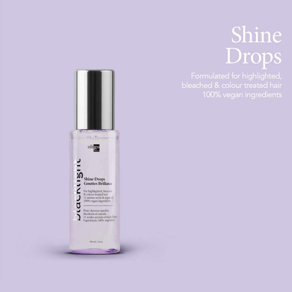 Oligo Professionnel Blacklight Shine Drops – Weightless Hair Oil & Anti-Frizz Serum (3.4 oz)