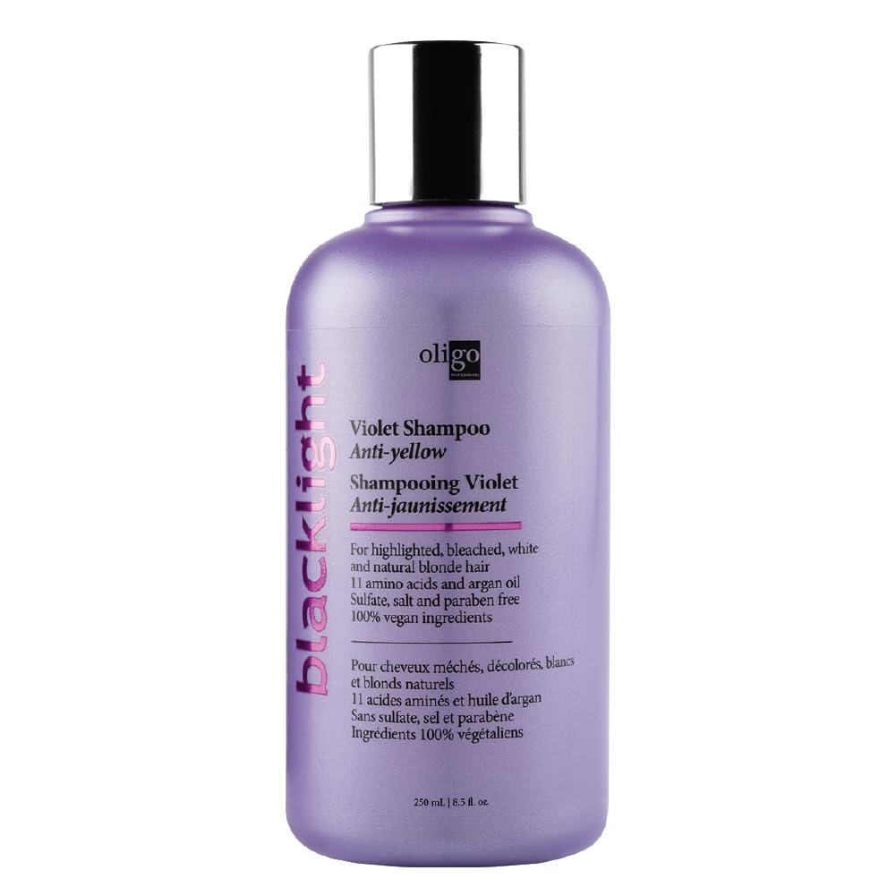 Oligo Professionnel Blacklight Violet Shampoo – Sulfate-Free Purple Shampoo for Blondes | Vegan Hydration with Argan Oil | 8.5 oz