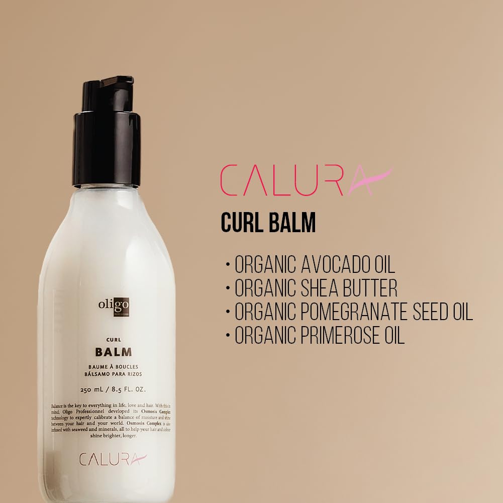 Oligo Professionnel Calura Curl Balm - Defining Curl Cream for Wavy & Curly Hair - Sulfate & Paraben Free - 8.5oz