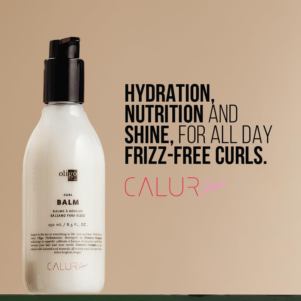 Oligo Professionnel Calura Curl Balm - Defining Curl Cream for Wavy & Curly Hair - Sulfate & Paraben Free - 8.5oz