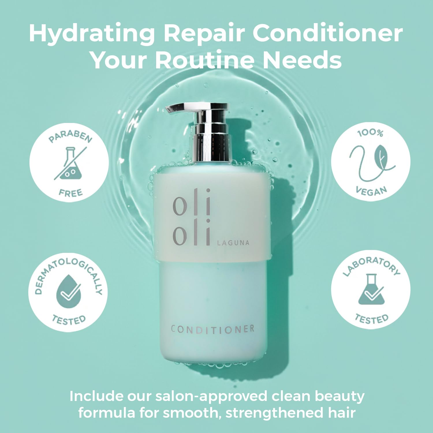 OLIOLI Hydrating Repair Conditioner 15.2oz | Keratin, Oils & Plant Proteins for Dry & Damaged Hair