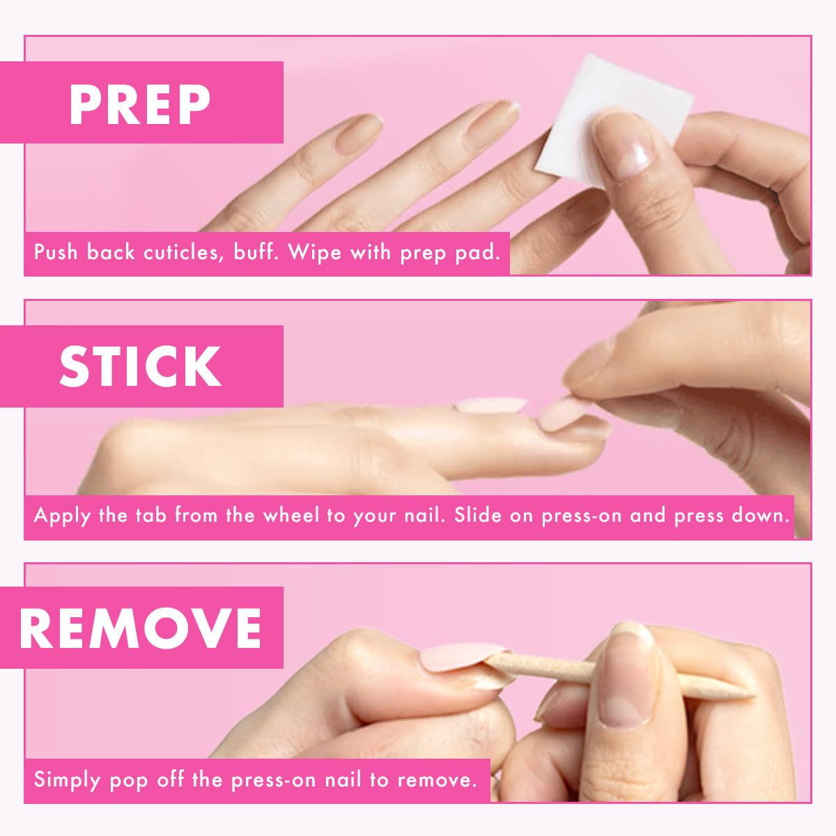 Olive & June Super Stick Mani Press-On Nails – No Glue Needed, 7-Day Wear, Realest Look | Glazed French