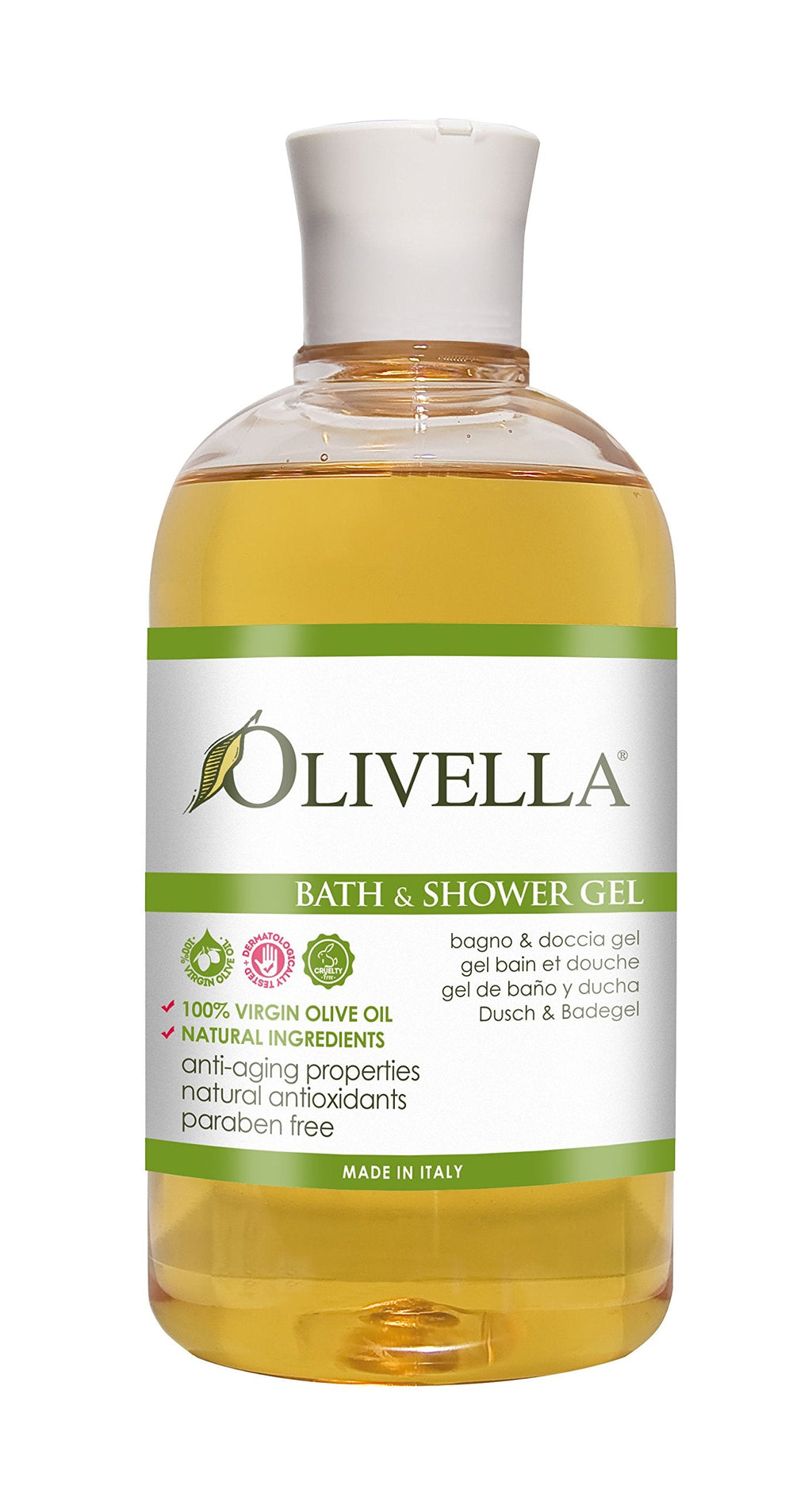 Olivella Virgin Olive Oil Bath & Shower Gel 16.9 oz – Nourishing, Gentle Cleanse