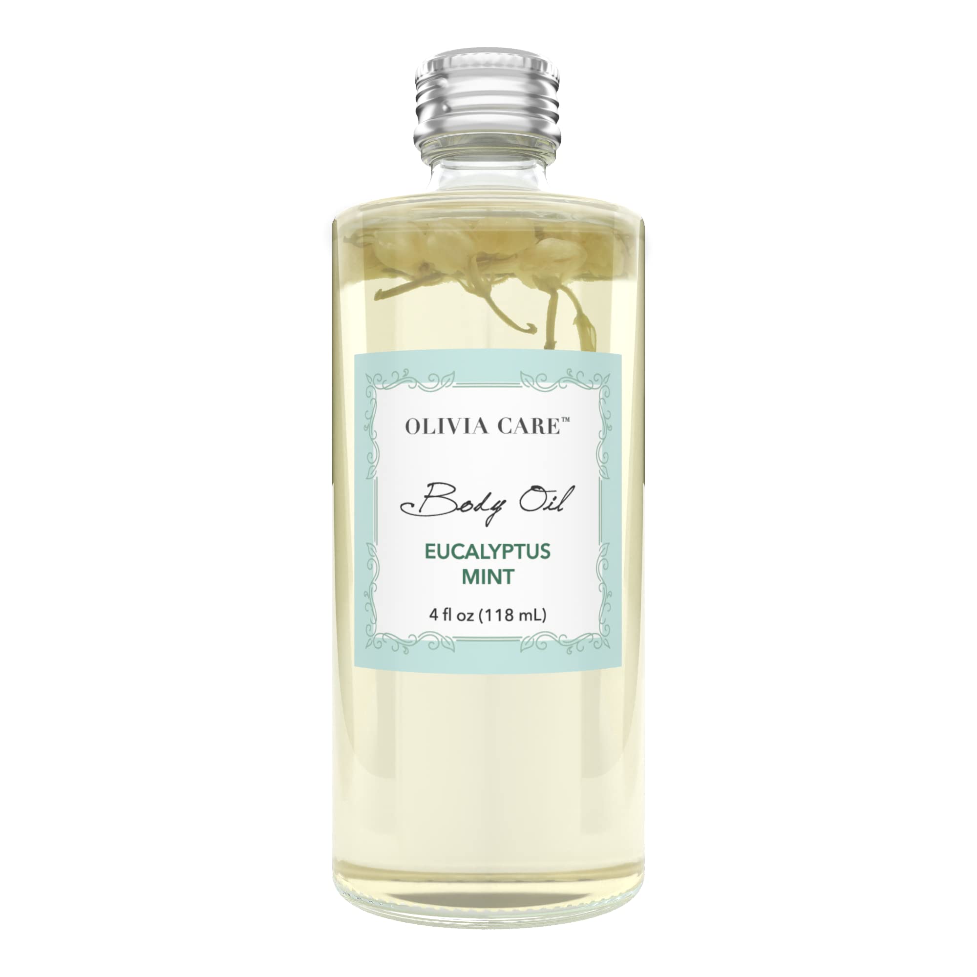 Olivia Care Body Oil Eucalyptus Mint – Vegan Hydration with Vitamin E, K & Omegas
