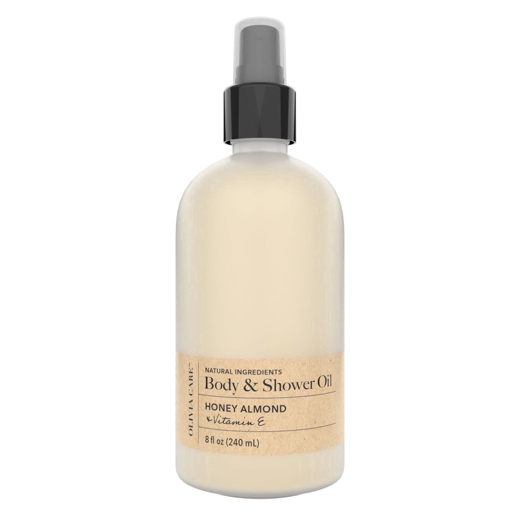 Olivia Care Nourishing Honey Almond Body Oil with Vitamin E | In-Shower Hydration for All Skin Types – 8 oz