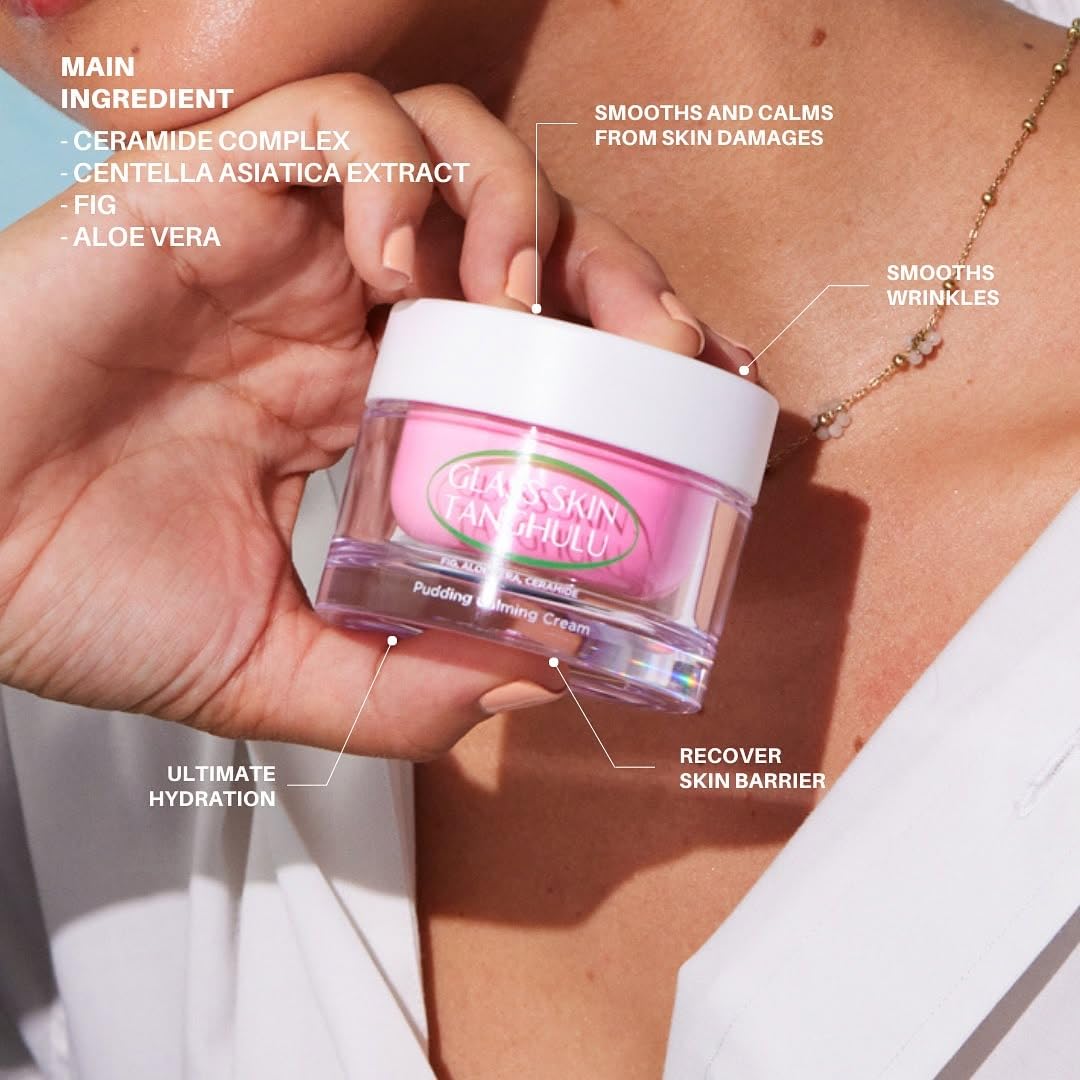 OLIVIAUMMA Glass Skin Tanghulu Fig Pudding Calming Cream – Barrier Repair & Hydration (50g)