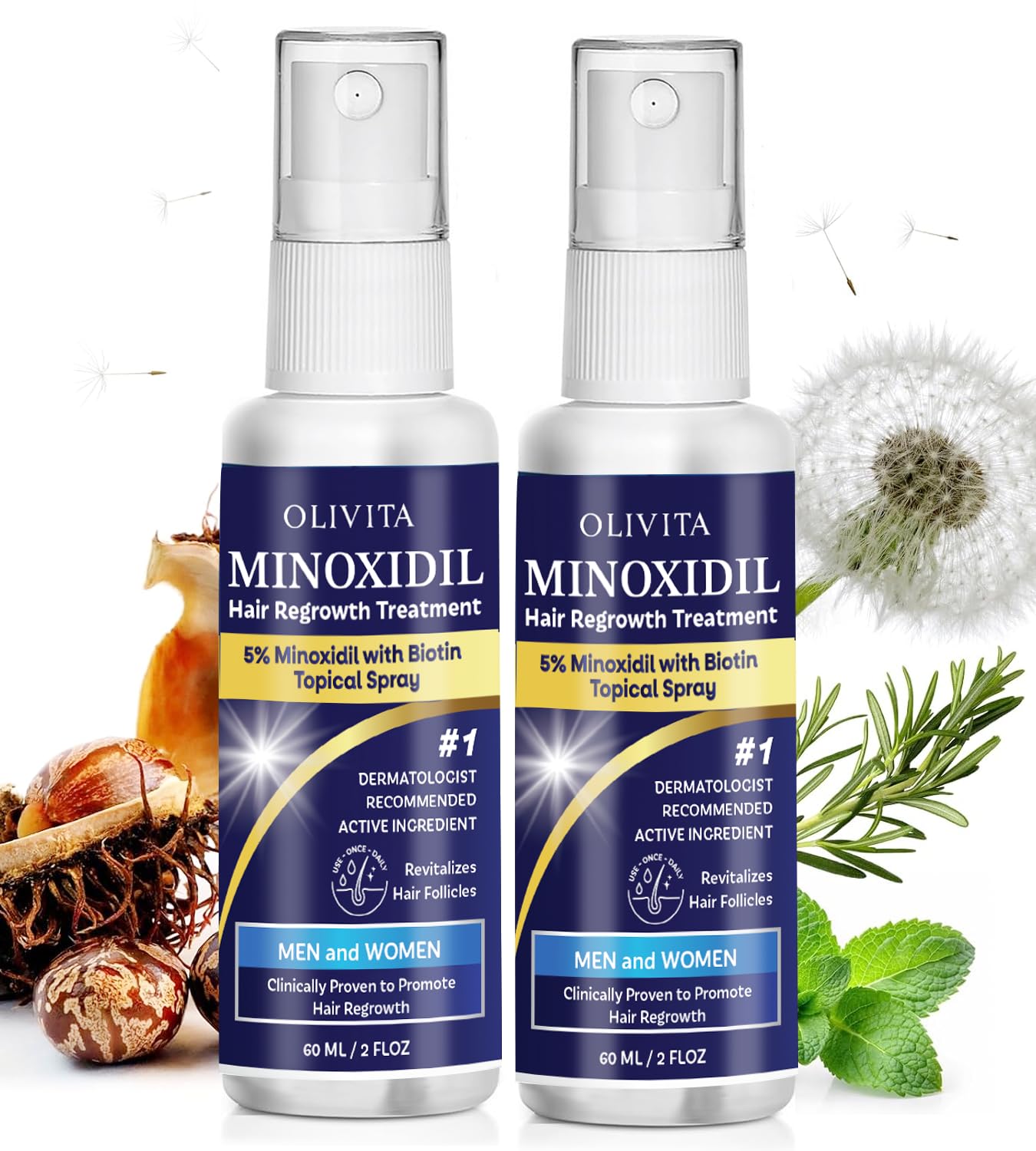 OLIVITA Hair Growth Spray for Men and Women - Safe, Paraben- and Sulfate-Free