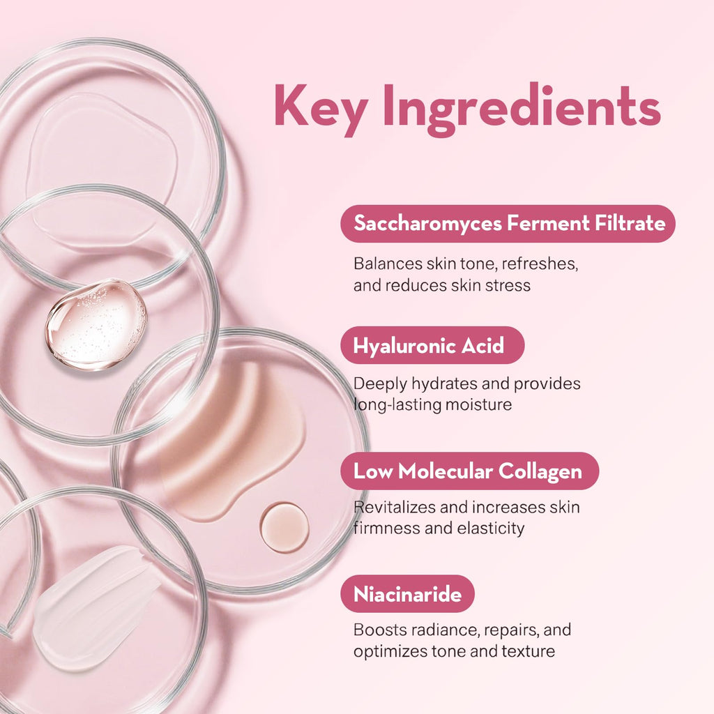 OLLM Korean Overnight Collagen Face Mask – Hydrating, Lifting & Glass Skin Glow (35g x4)