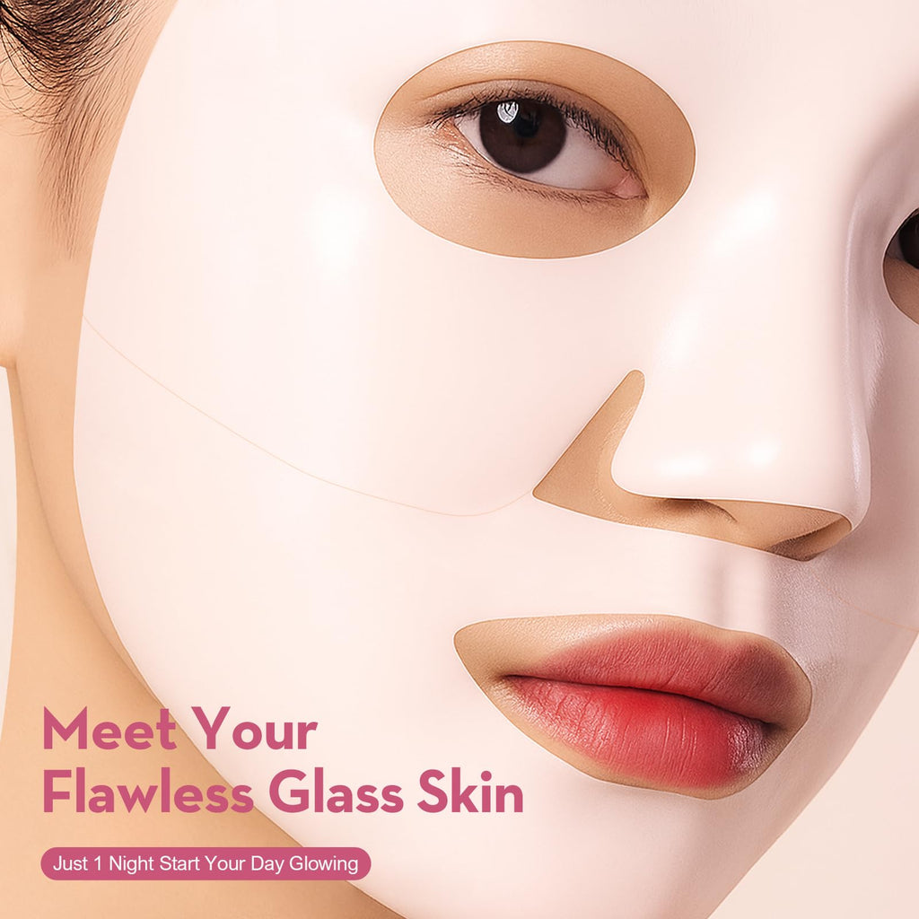 OLLM Korean Overnight Collagen Face Mask – Hydrating, Lifting & Glass Skin Glow (35g x4)