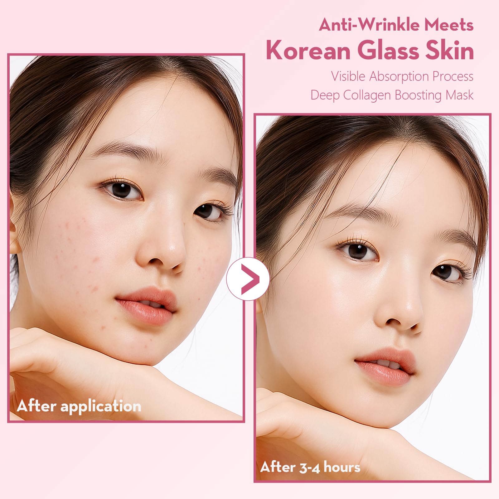 OLLM Korean Overnight Collagen Face Mask – Hydrating, Lifting & Glass Skin Glow (35g x4)