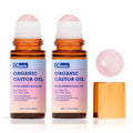 Olvaxin Organic Castor Oil Roll-On with Rose Quartz — 2 Pack (1.7 fl oz each)