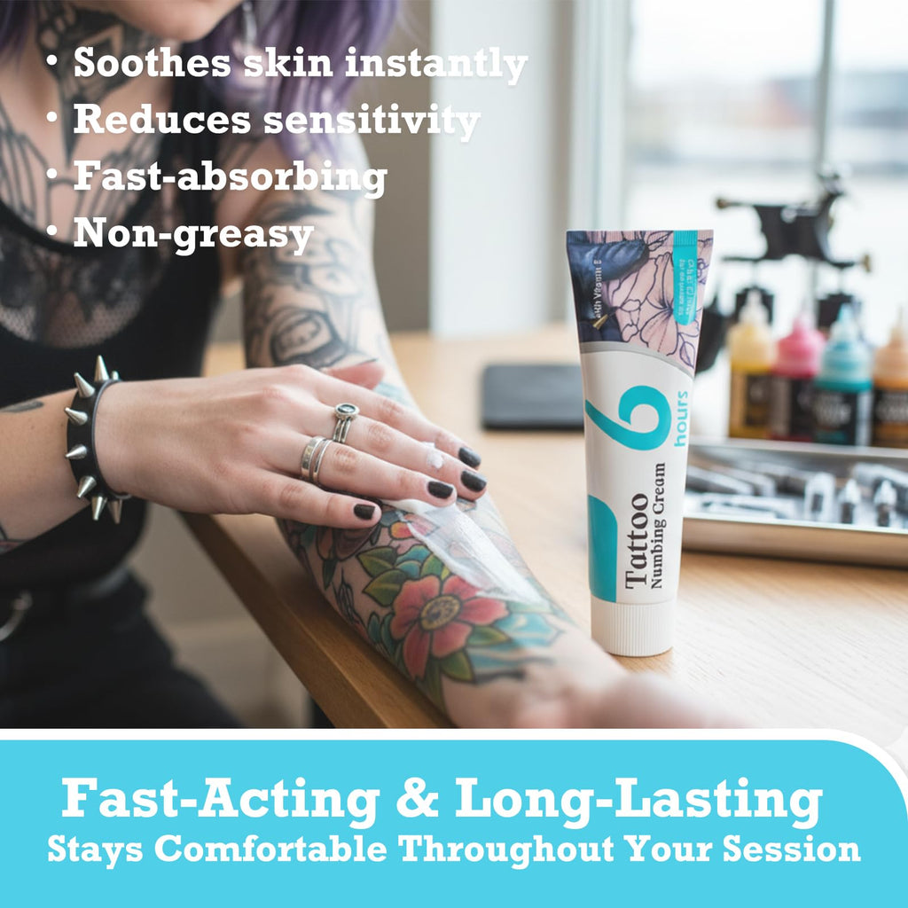 Olvaxin Tattoo & Waxing Prep Comfort Cream – Fast-Absorbing Emu Oil Formula, 2.12 fl oz