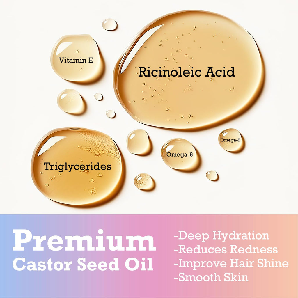 Olvaxin Organic Castor Oil Roll-On with Rose Quartz — 2 Pack (1.7 fl oz each)