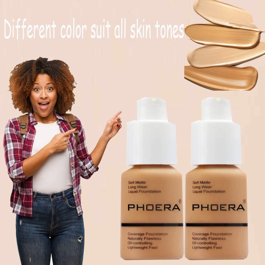Omaky Phoera Foundation - Full Coverage Matte Foundation | Oil Control & Long-Lasting