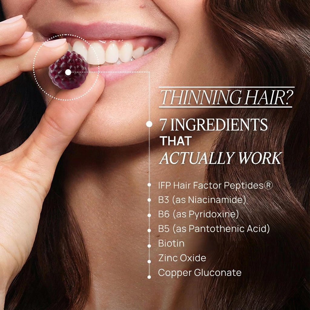 OMI WELLBEAUTY Hair Growth Peptides Gummies – Doctor Recommended, Patented Follicle Fortifying Biotech