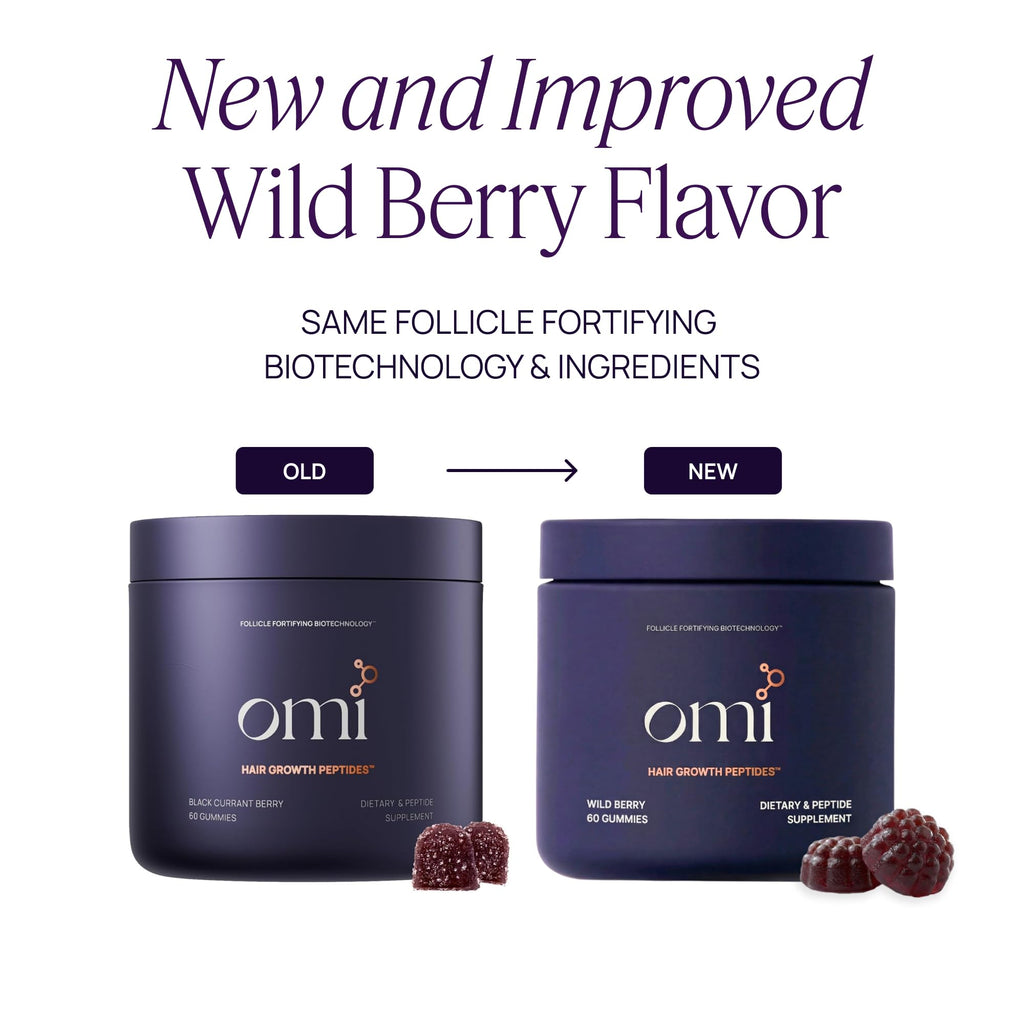 OMI WELLBEAUTY Hair Growth Peptides Gummies – Doctor Recommended, Patented Follicle Fortifying Biotech