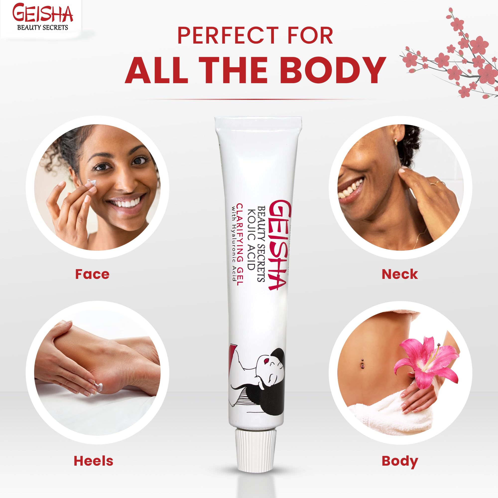 OMIC Geisha Kojic Acid Gel – 1 fl oz / 30g (Pack of 2) | Skin Brightening & Clarifying Gel
