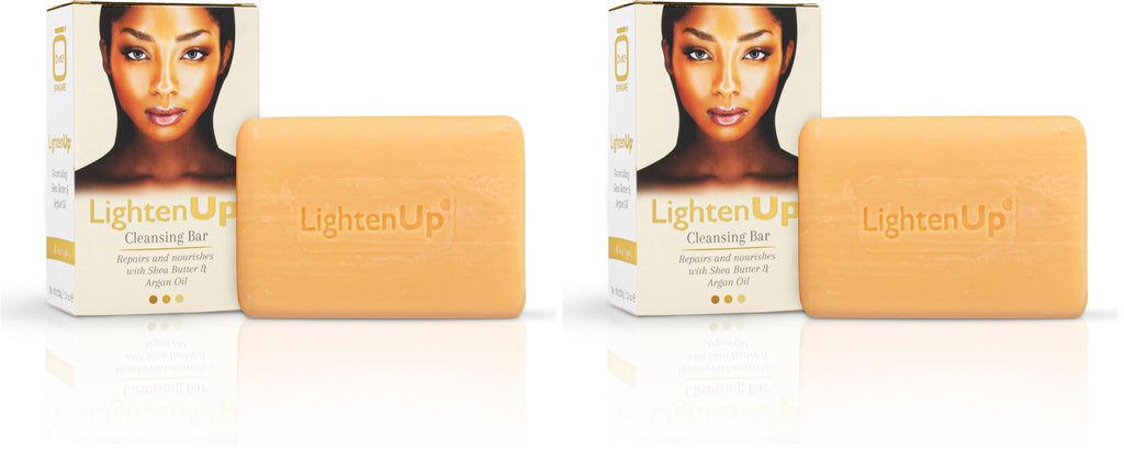 OMIC Lighten-Up Anti-Aging Cleansing Bar Soap 200g – Shea Butter & Argan Oil, Pack of 2