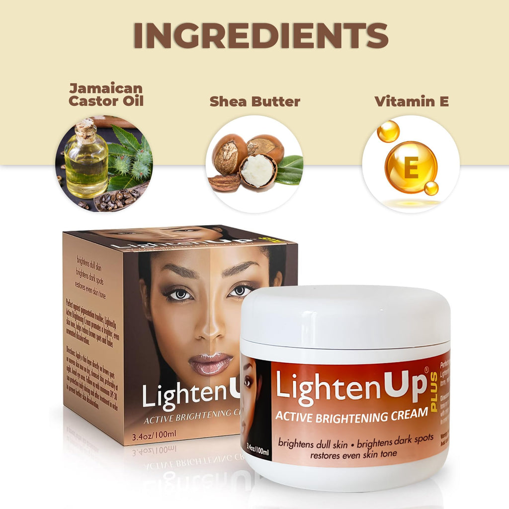 OMIC Lighten-Up Plus Active Skin Brightening Cream – 3.4 oz (100 ml) for Face & Body