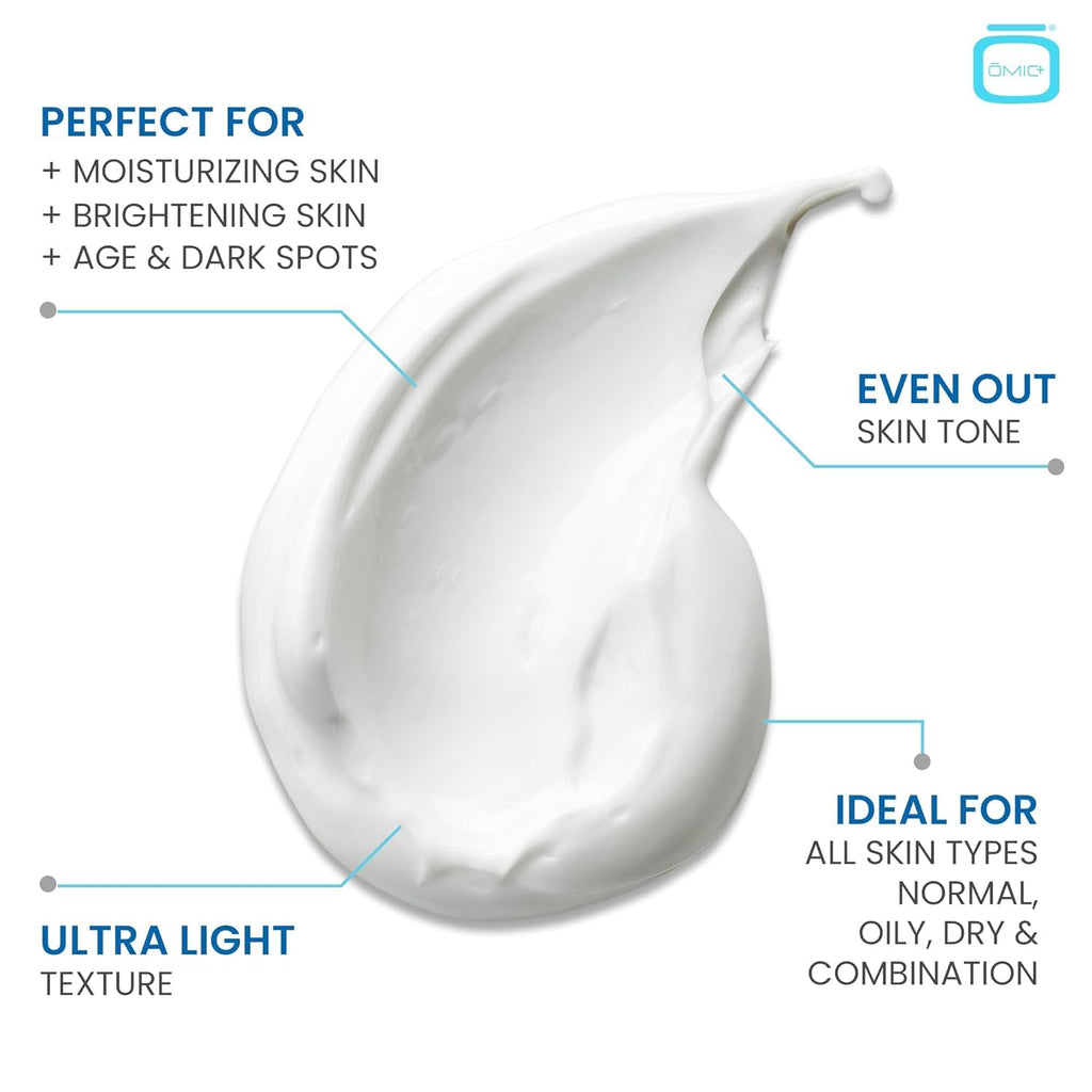 OMIC+ Skincare 7.5% Cysteamine Cream – Brightening & Even Tone, Lightweight Triple Complex