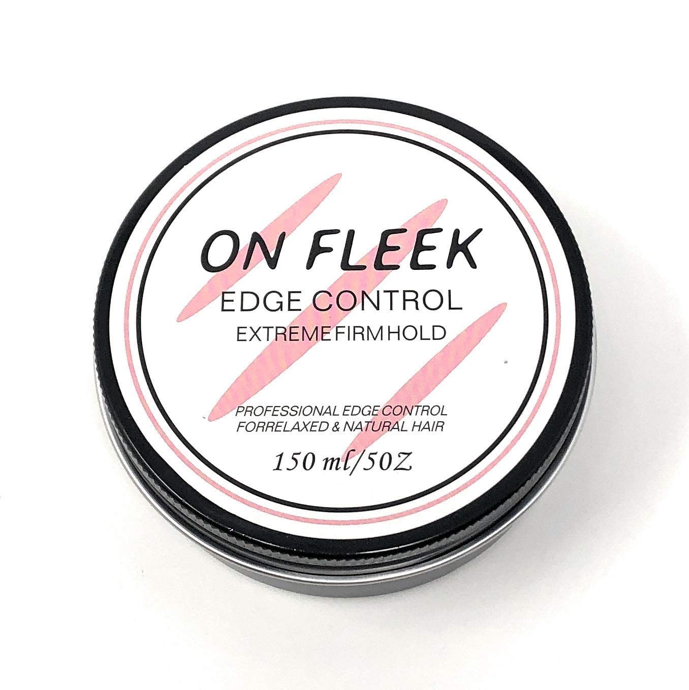 ON FLEEK Edge Control Extreme Firm Hold for Relaxed & Natural Hair | Coconut Oil, Jojoba Oil & Shea Butter | 5 Ounce