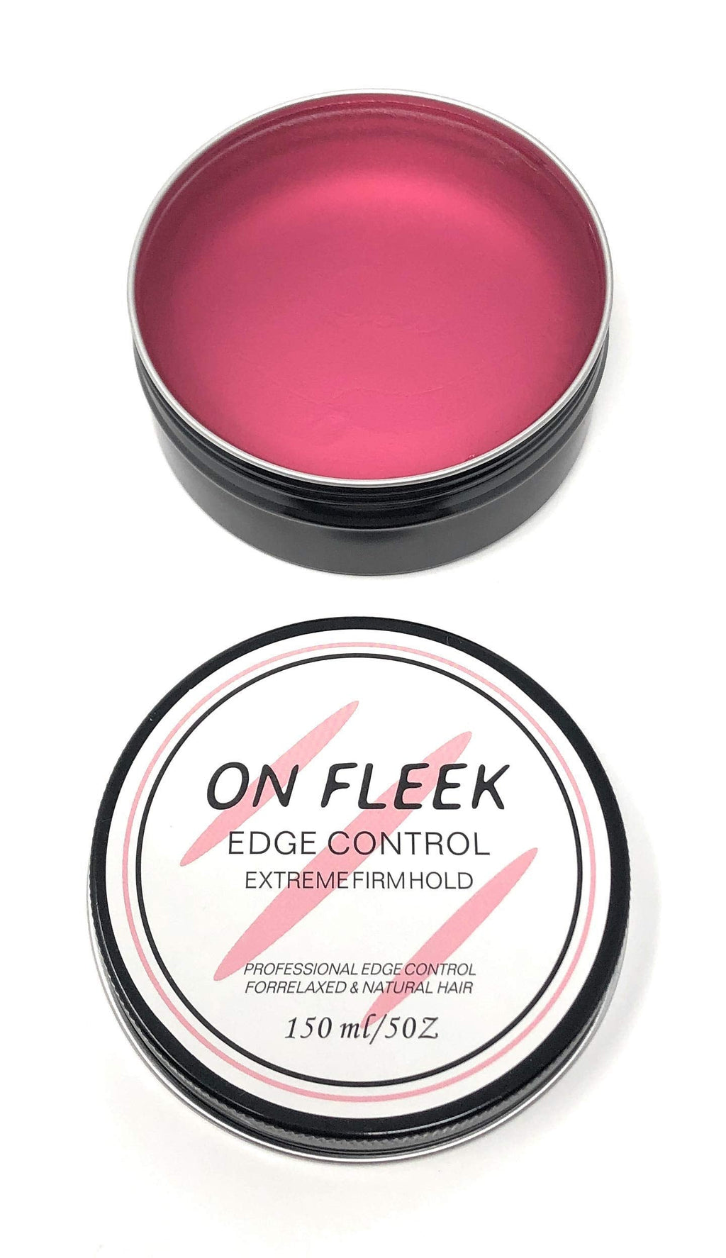 ON FLEEK Edge Control Extreme Firm Hold for Relaxed & Natural Hair | Coconut Oil, Jojoba Oil & Shea Butter | 5 Ounce